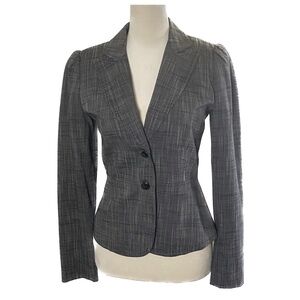 Vintage Black & White Plaid Blazer - Size 4
